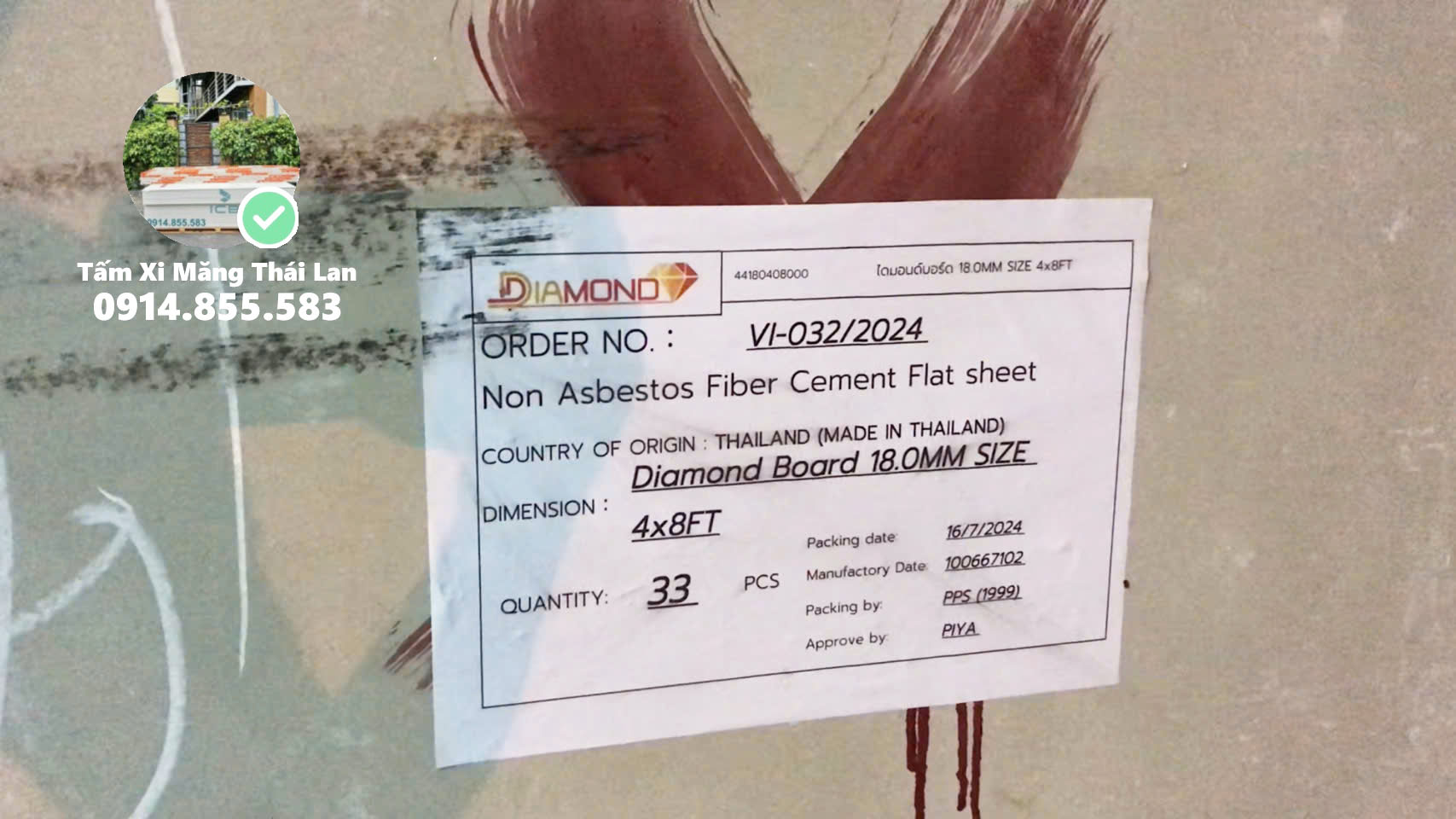 quy cách tấm cement board thai lan 18mm